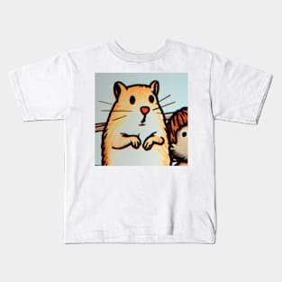 cute yellow mouse painting Kids T-Shirt